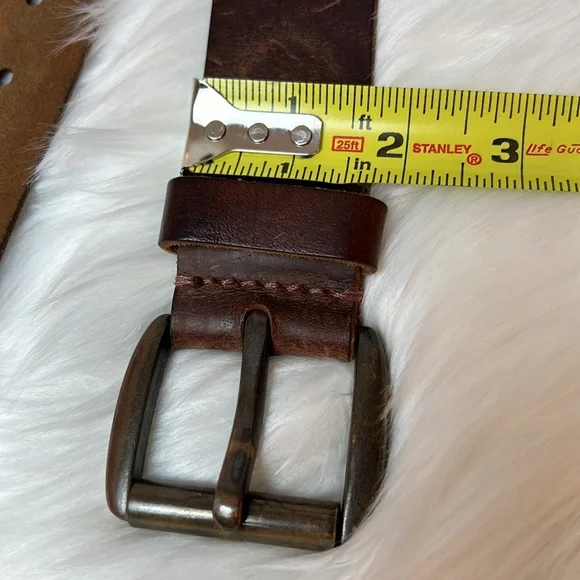 Men’s American Eagle Brown Leather Belt Size 32-34 - Picture 9 of 9
